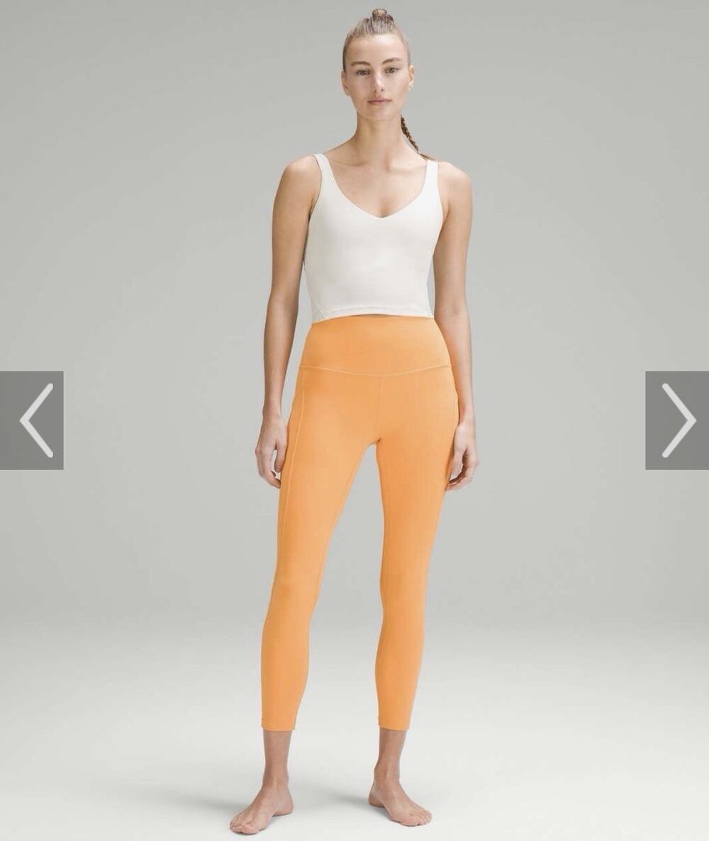 Lululemon Align Pants 25” Size 10 High Rise Nulu Leggings Mango MGDM Pockets NWT